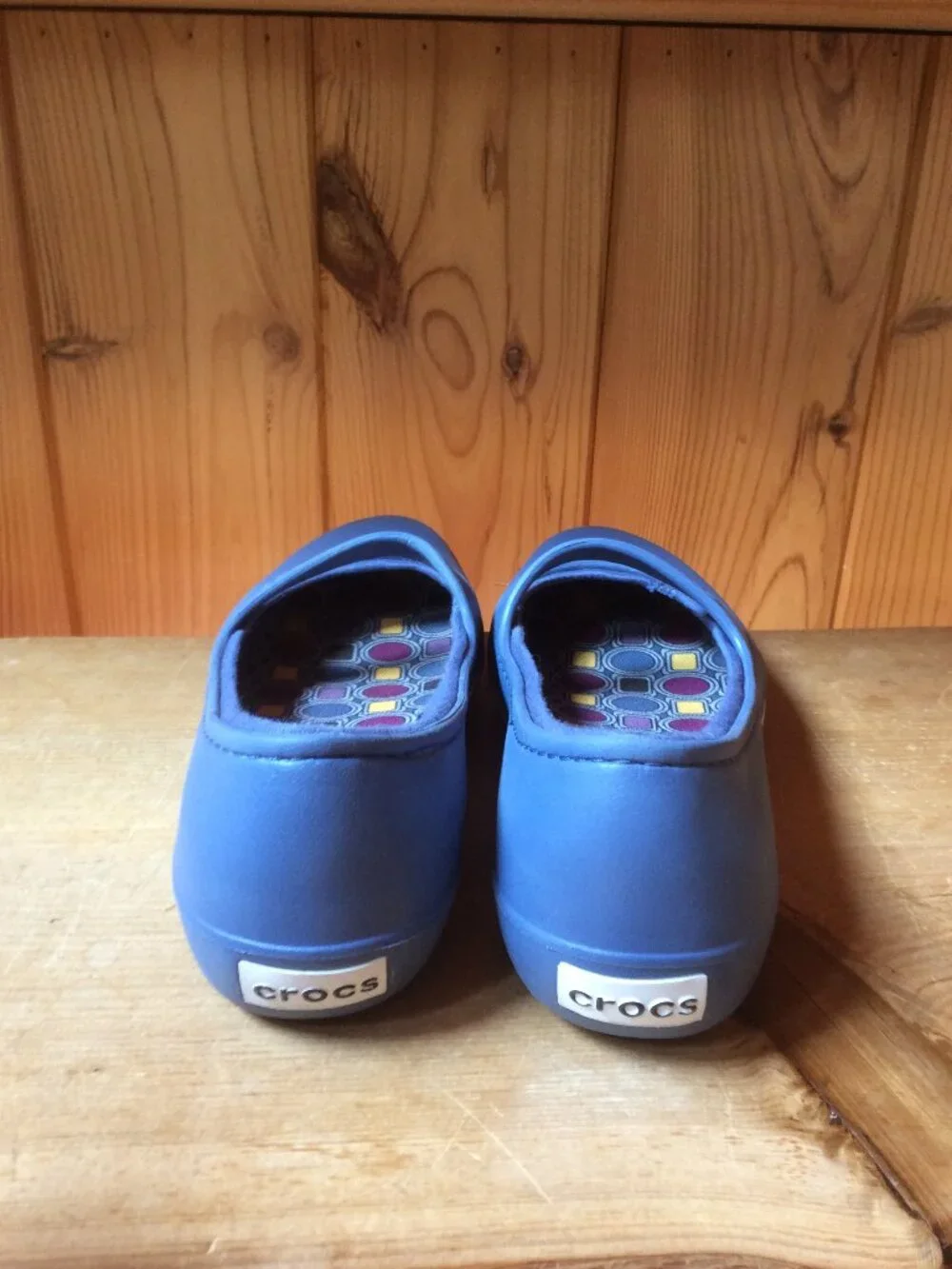 Crocs Mary Jane Blue Slip On Comfort Womens Iconic Ballet Flat Shoes Size 8